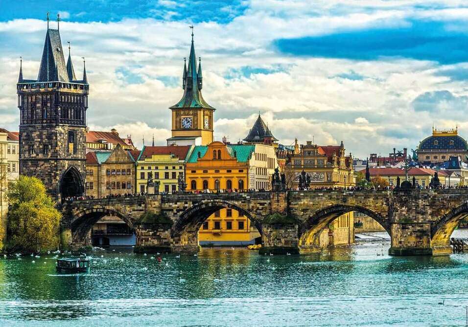 Vieja vista de Praga rompecabezas en línea