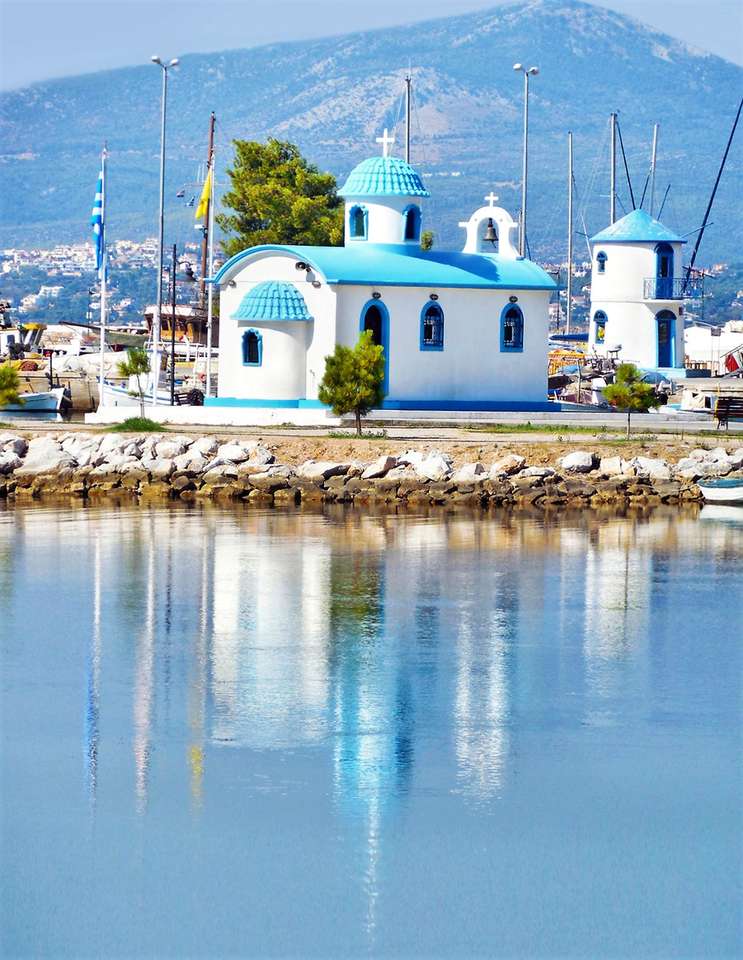 Гръцки остров Евбея онлайн пъзел