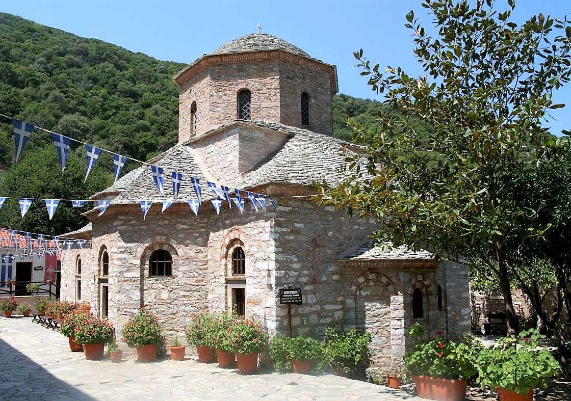 Skiathos Greek Island Monastery Pussel online