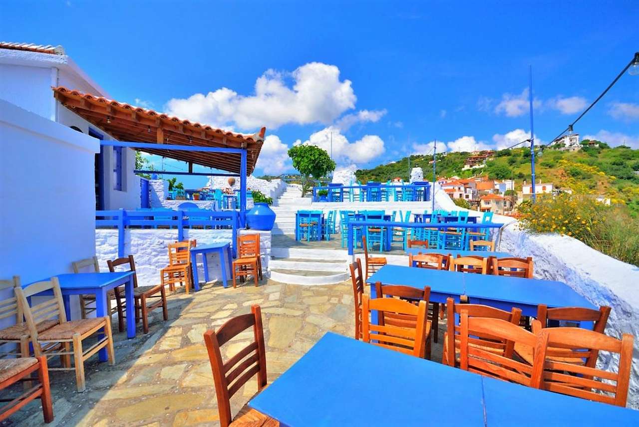 Skopelos Greek island Glossa online puzzle