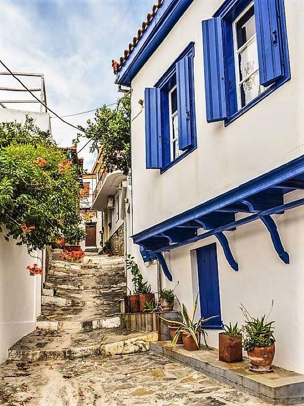 Skopelos Greek Island Chora legpuzzel online