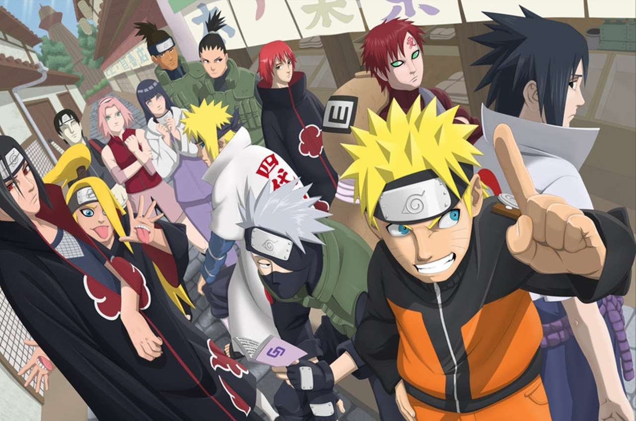 Naruto och hans vänner Pussel online
