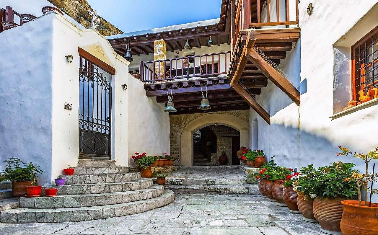 Skyros Greek Island Monastery Pussel online