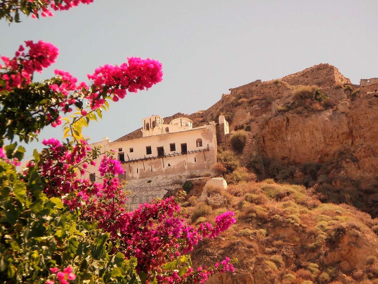 Skyros řecký ostrovní klášter online puzzle