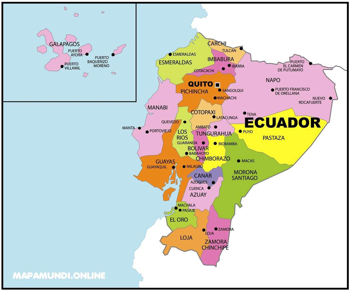 Ekvádor puzzle skládačky online