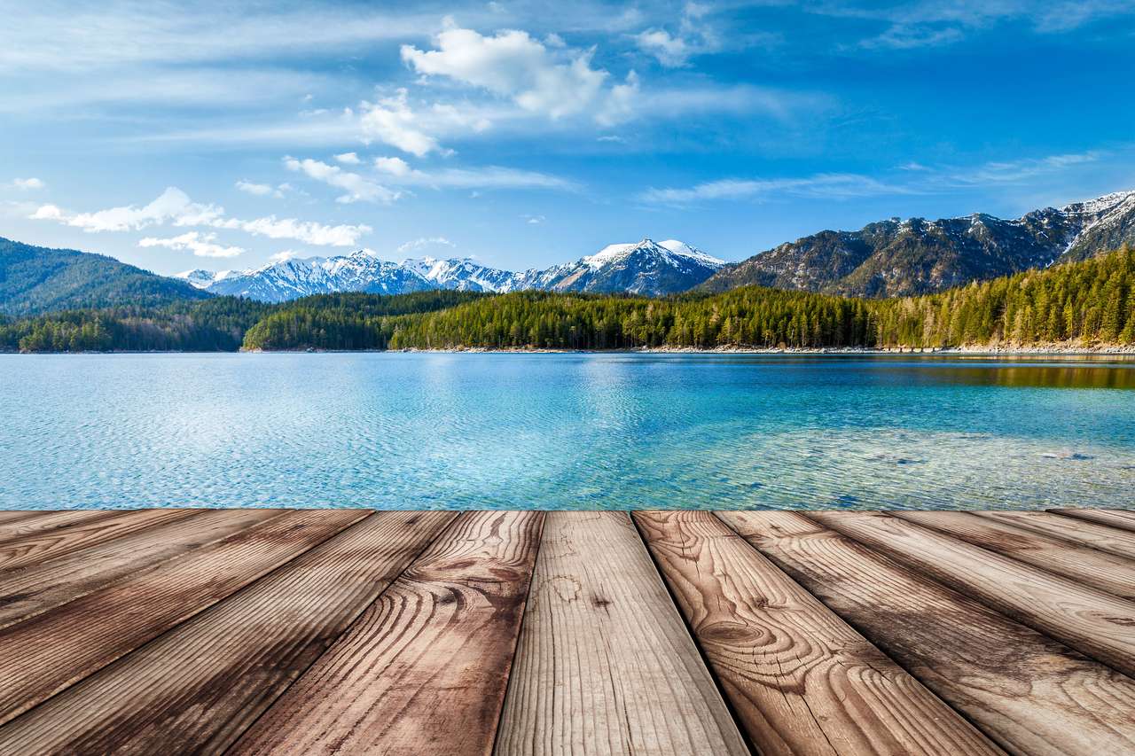 Lacul din Alpi jigsaw puzzle online