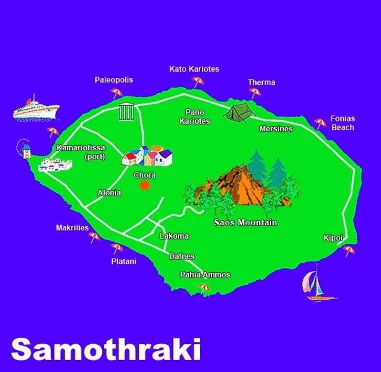 Греческий остров Самотраки онлайн-пазл
