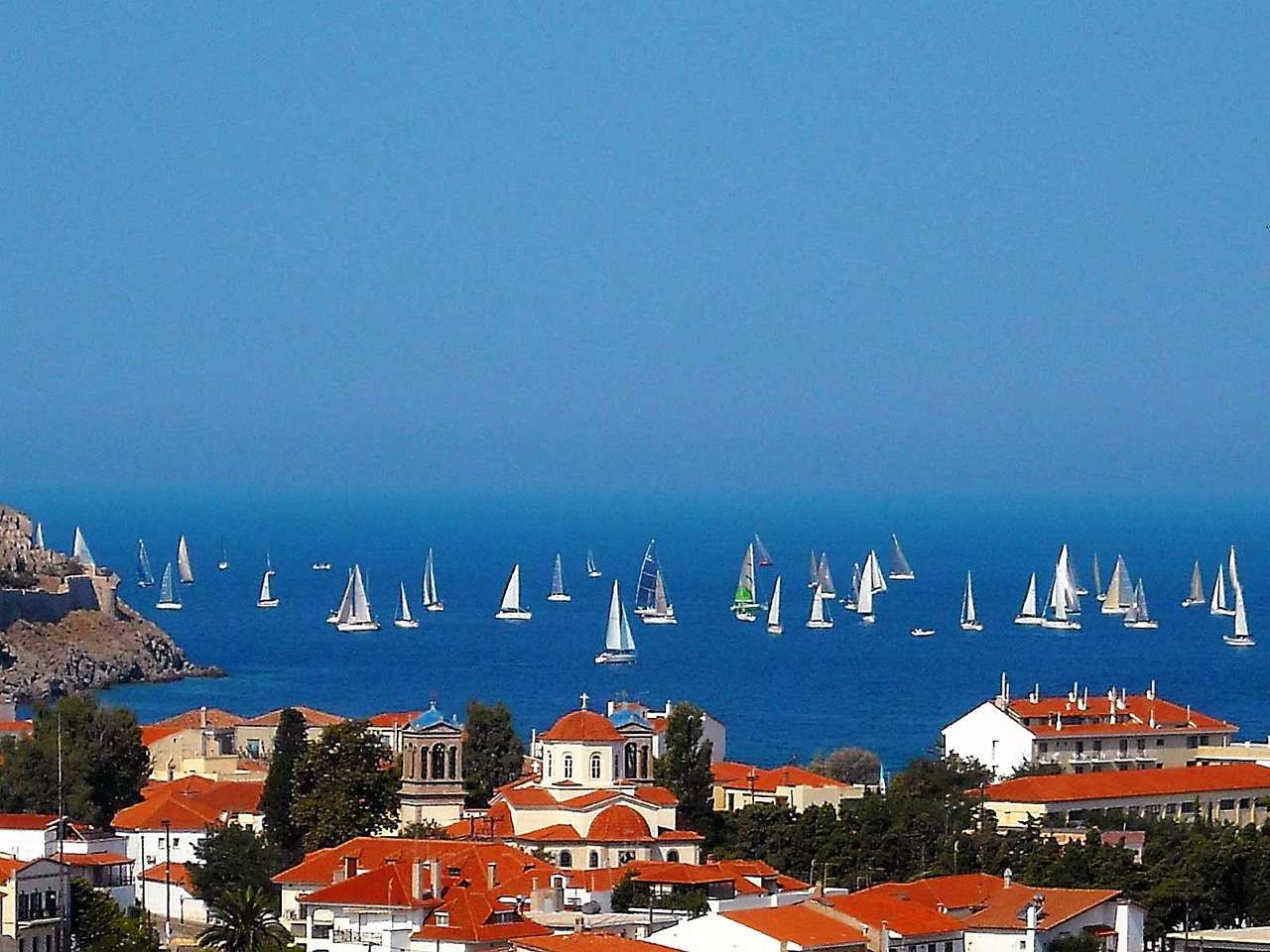 Limnos Görög sziget jacht charter regatta online puzzle