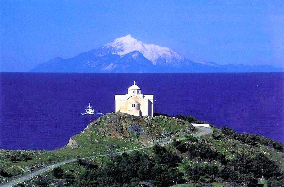 Limnos Greek Island St. Nicholas i Myrina pussel på nätet