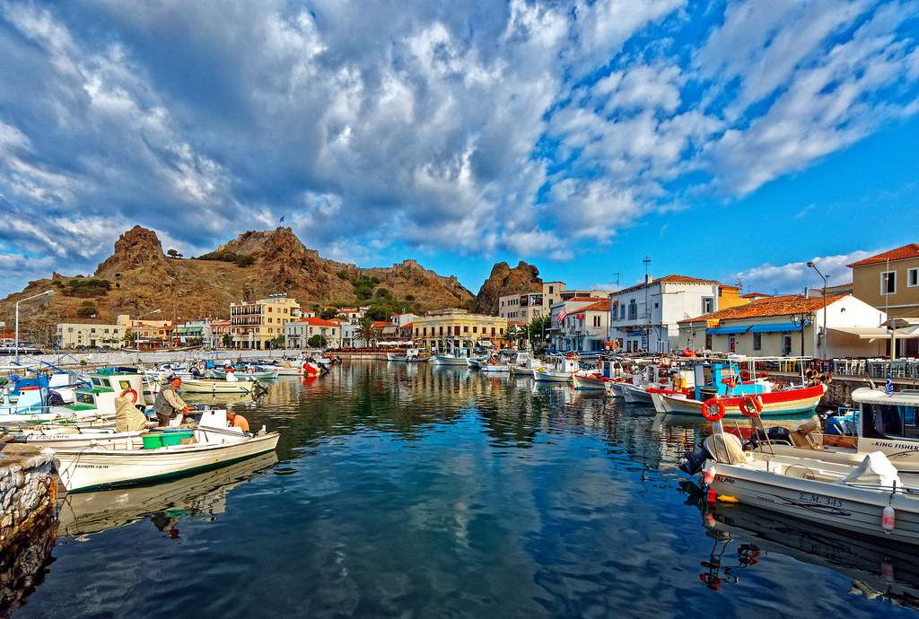 Limnos Greek island Myrina jigsaw puzzle online
