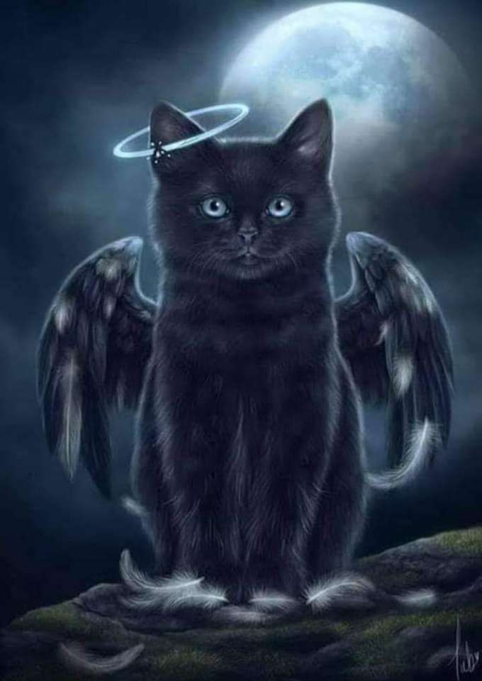Чорний кіт онлайн пазл