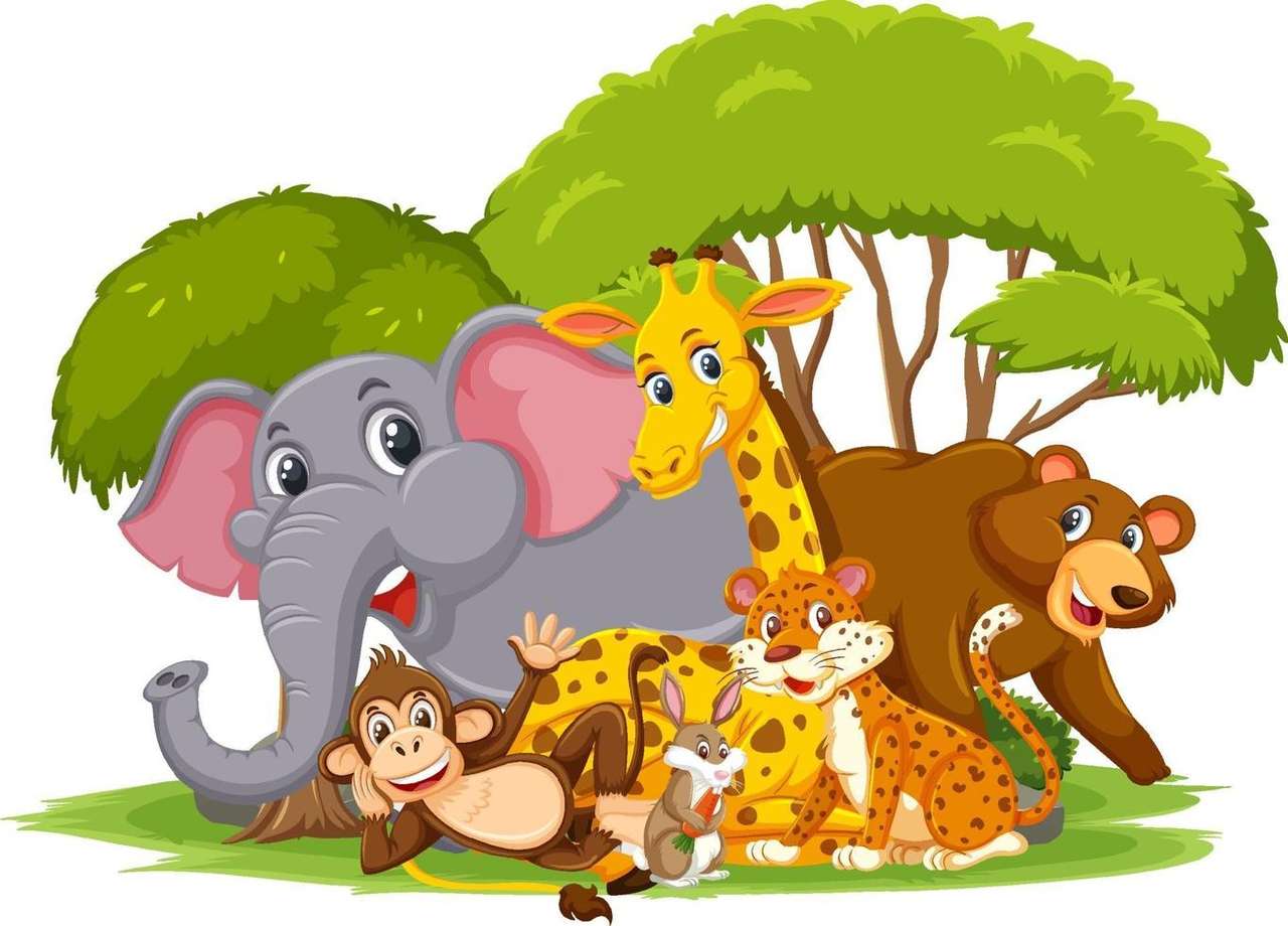 Animale de junglă puzzle online