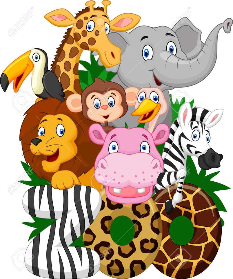 Dzsungel állatok online puzzle