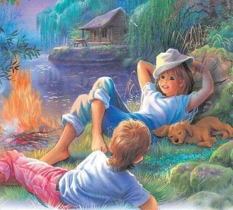 Martine Camping. Carte jigsaw puzzle online
