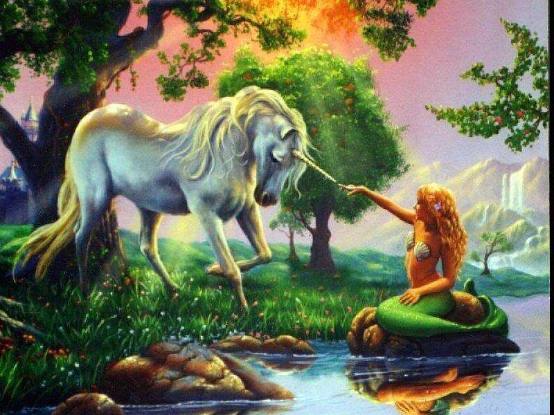 Mermaid and unicorn ........... jigsaw puzzle online