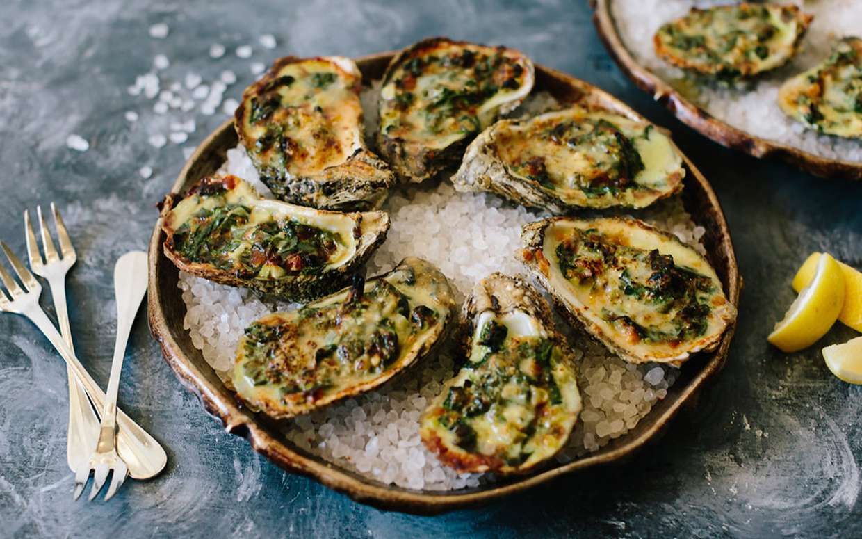 Oysters op plaat legpuzzel online