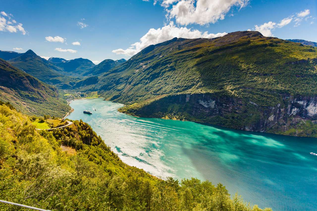 Fjord geirangerfjord online puzzel