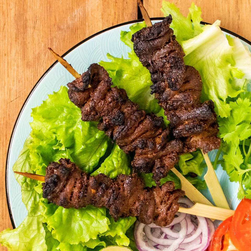 Kebabs σε ένα ραβδί παζλ online