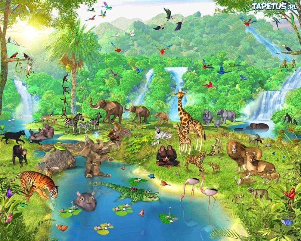 Africká džungle online puzzle