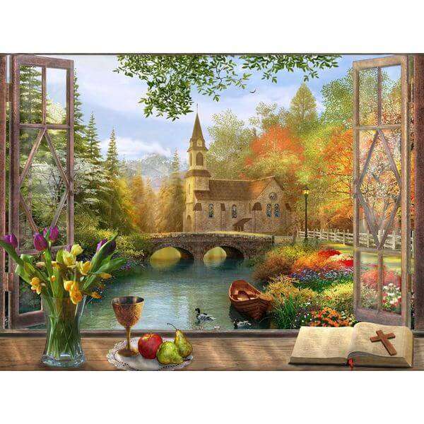 Chiesa autunnale puzzle online