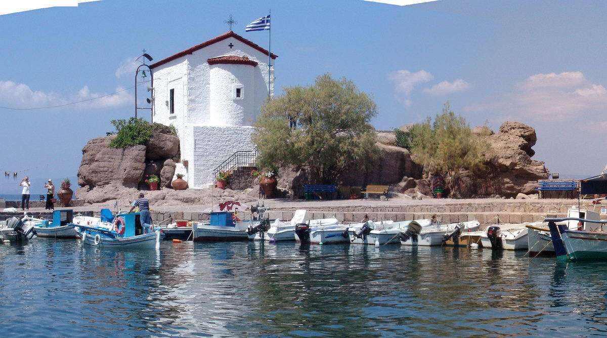 Сикаминия на греческом острове Лесбос пазл онлайн