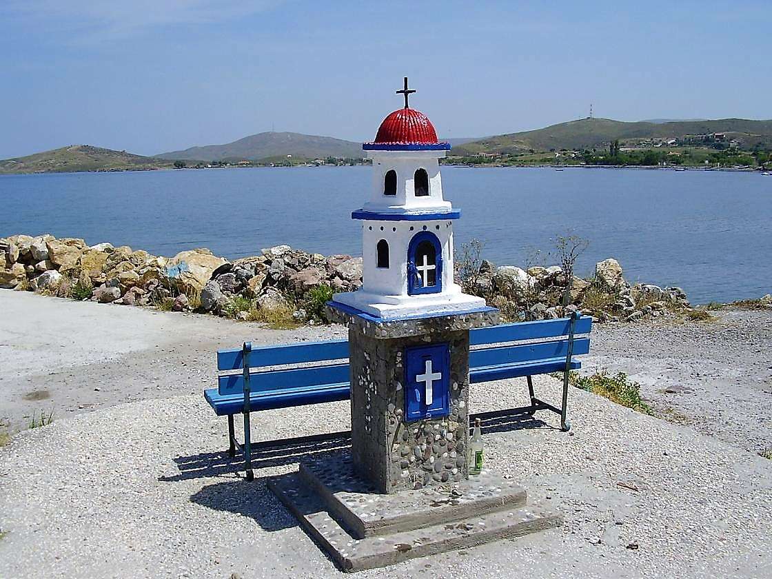 Sigri on Lesbos Greek island online puzzle