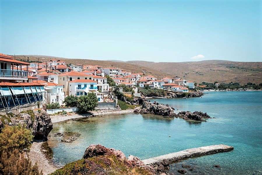 Sigri auf Lesbos Griechische Insel Puzzlespiel online