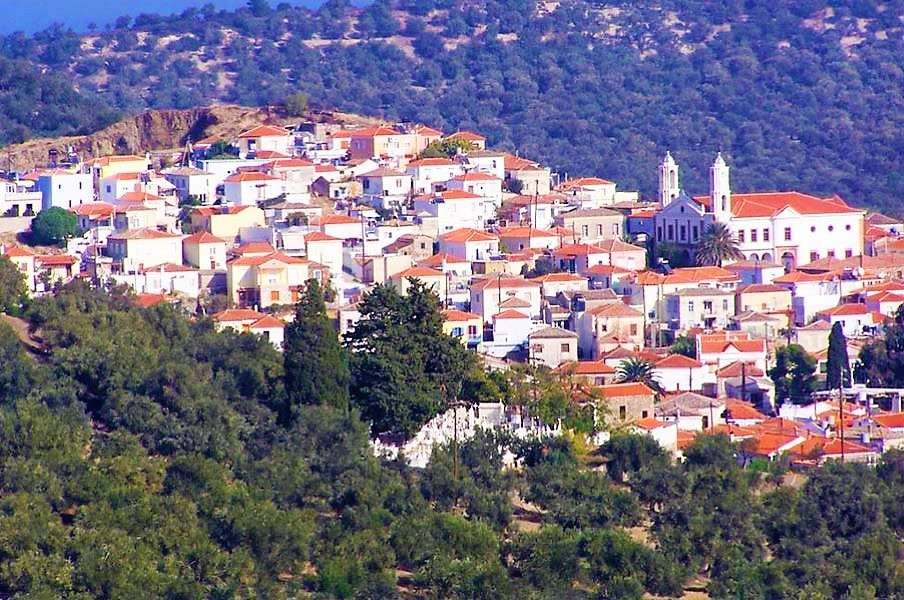 Pamfila auf Lesbos Griechische Insel Puzzlespiel online