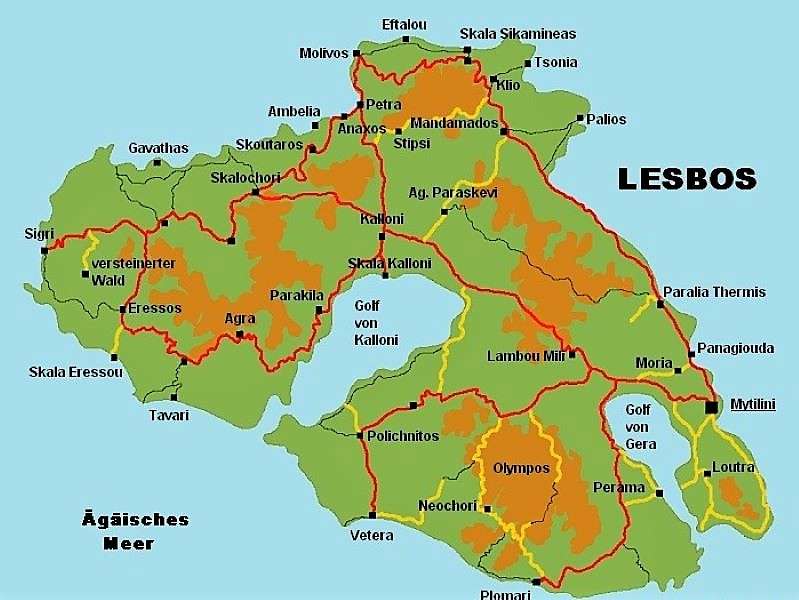 Insula Lesbos grecească puzzle