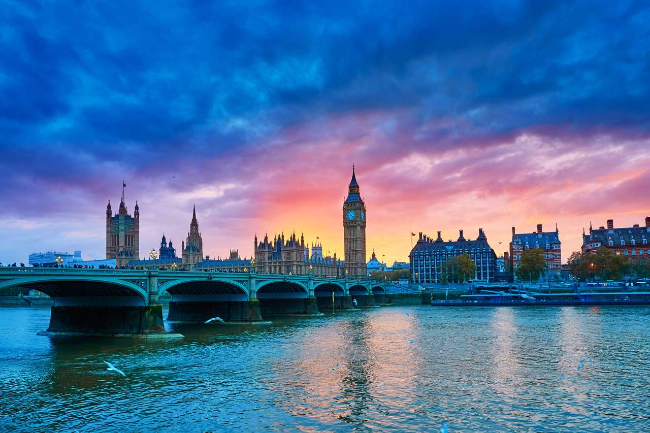 Big Ben и Westminster Bridge онлайн пъзел