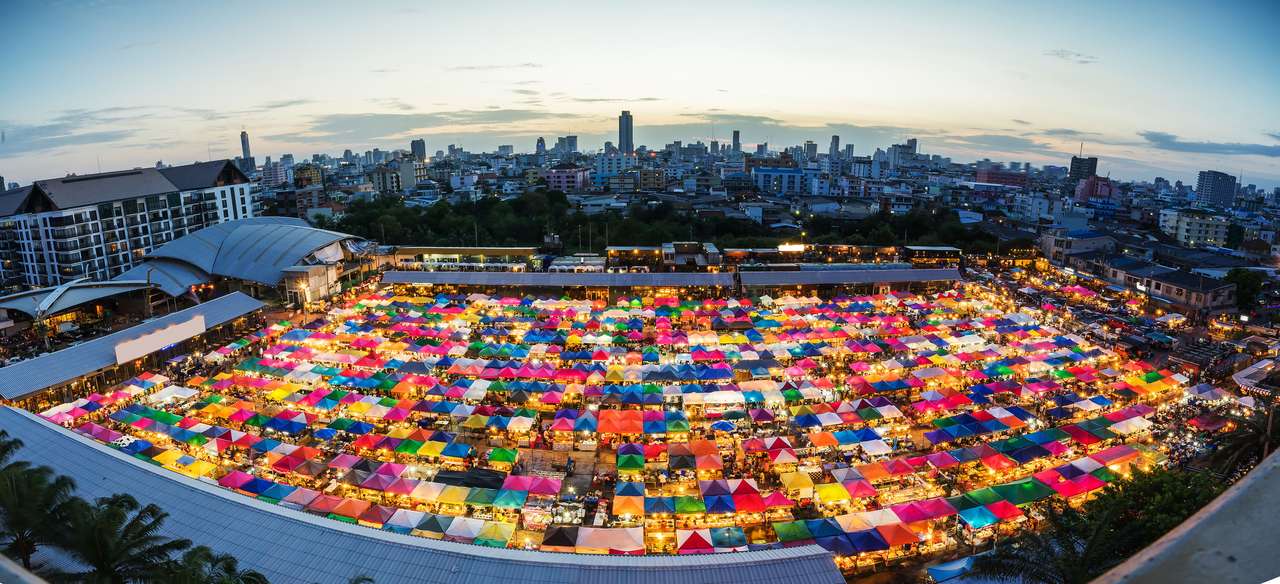 Night Market i Bangkok pussel på nätet