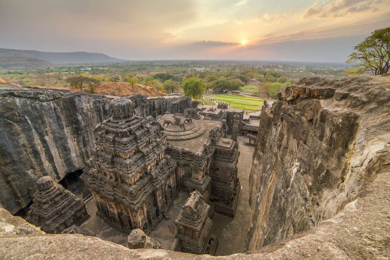 Kailas temple in Ellora caves jigsaw puzzle online