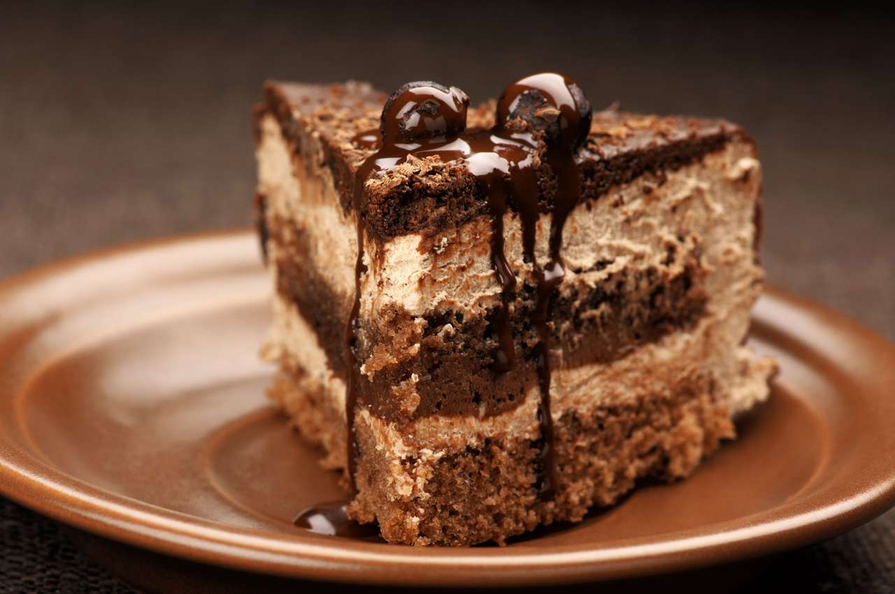 Cake de ciocolată de casă jigsaw puzzle online