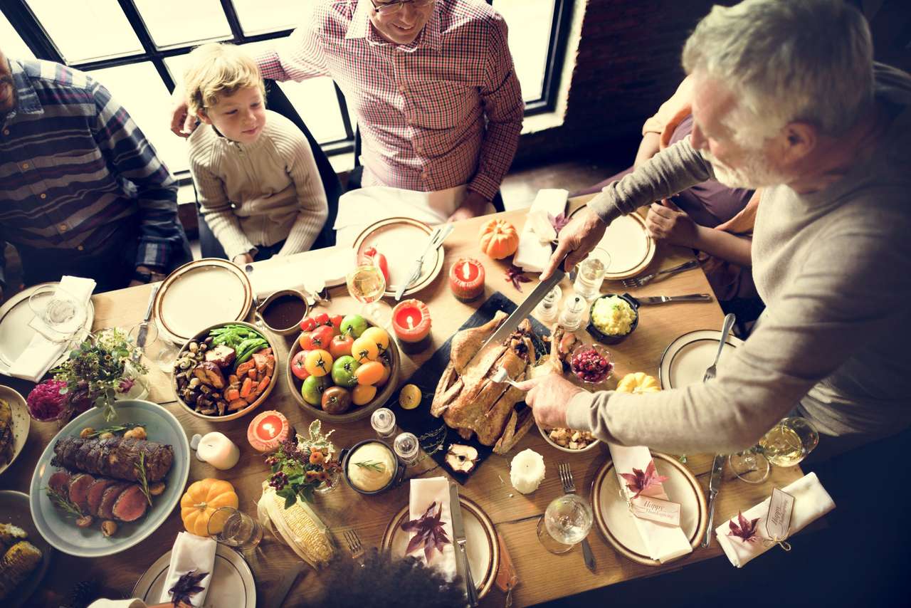 Celebración de la cena de Acción de Gracias rompecabezas en línea