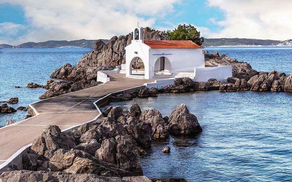 Agios Isidoros auf Chios Griechische Insel Puzzlespiel online