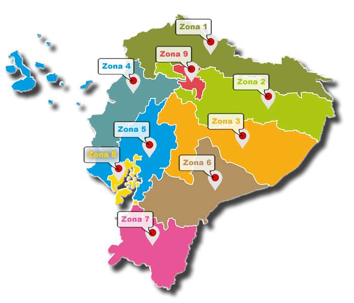 Zonas de Planificación de Ecuador rompecabezas en línea