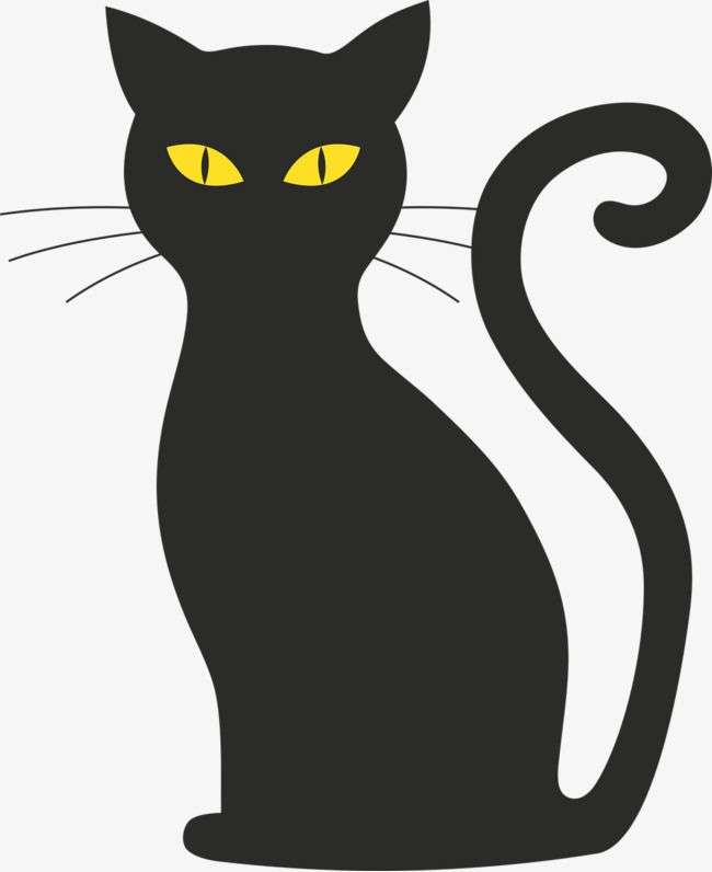 schwarze Katze Puzzlespiel online