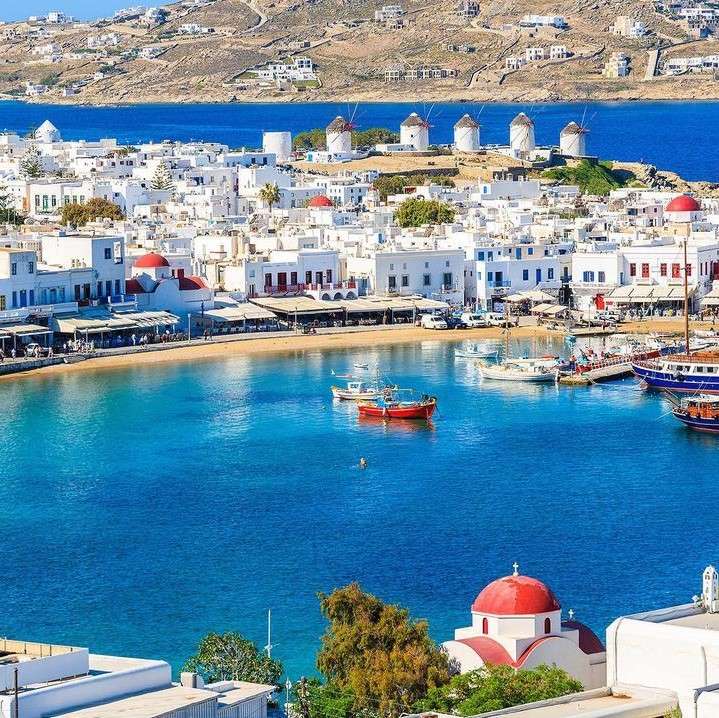 Mykonos - Isla griega rompecabezas en línea