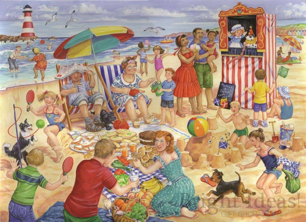 << op het strand >> online puzzel