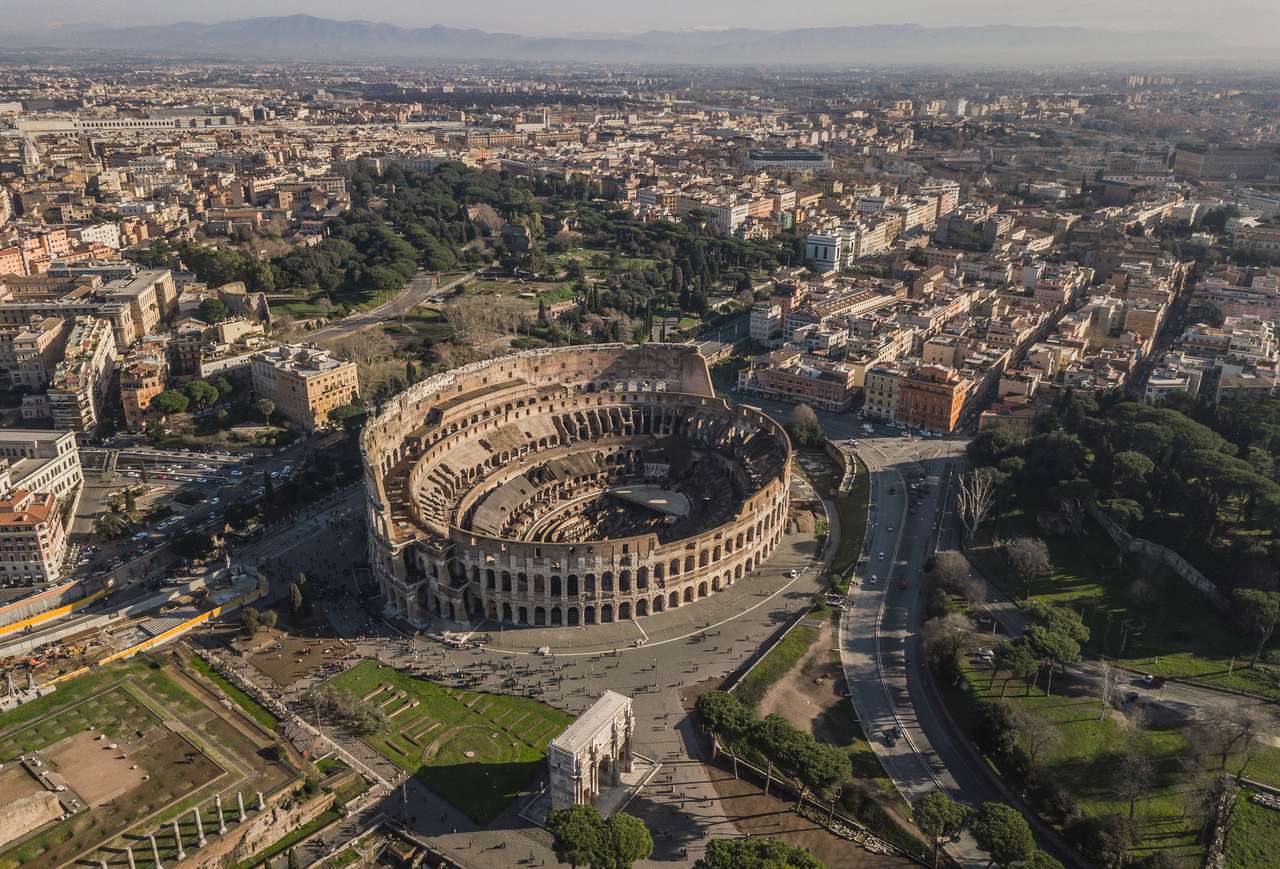 Aerial view of Colosseum online puzzle
