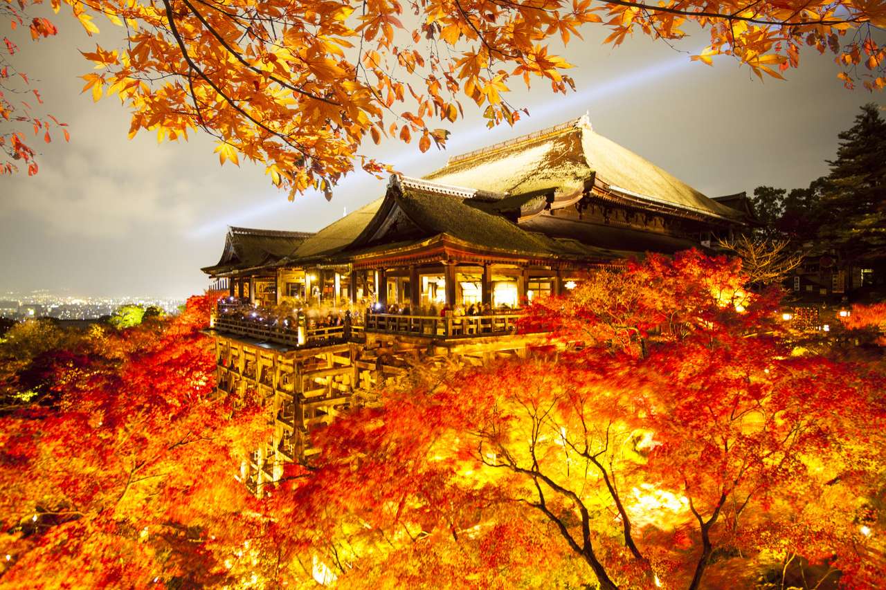 Kyoto kiyomizu templom online puzzle