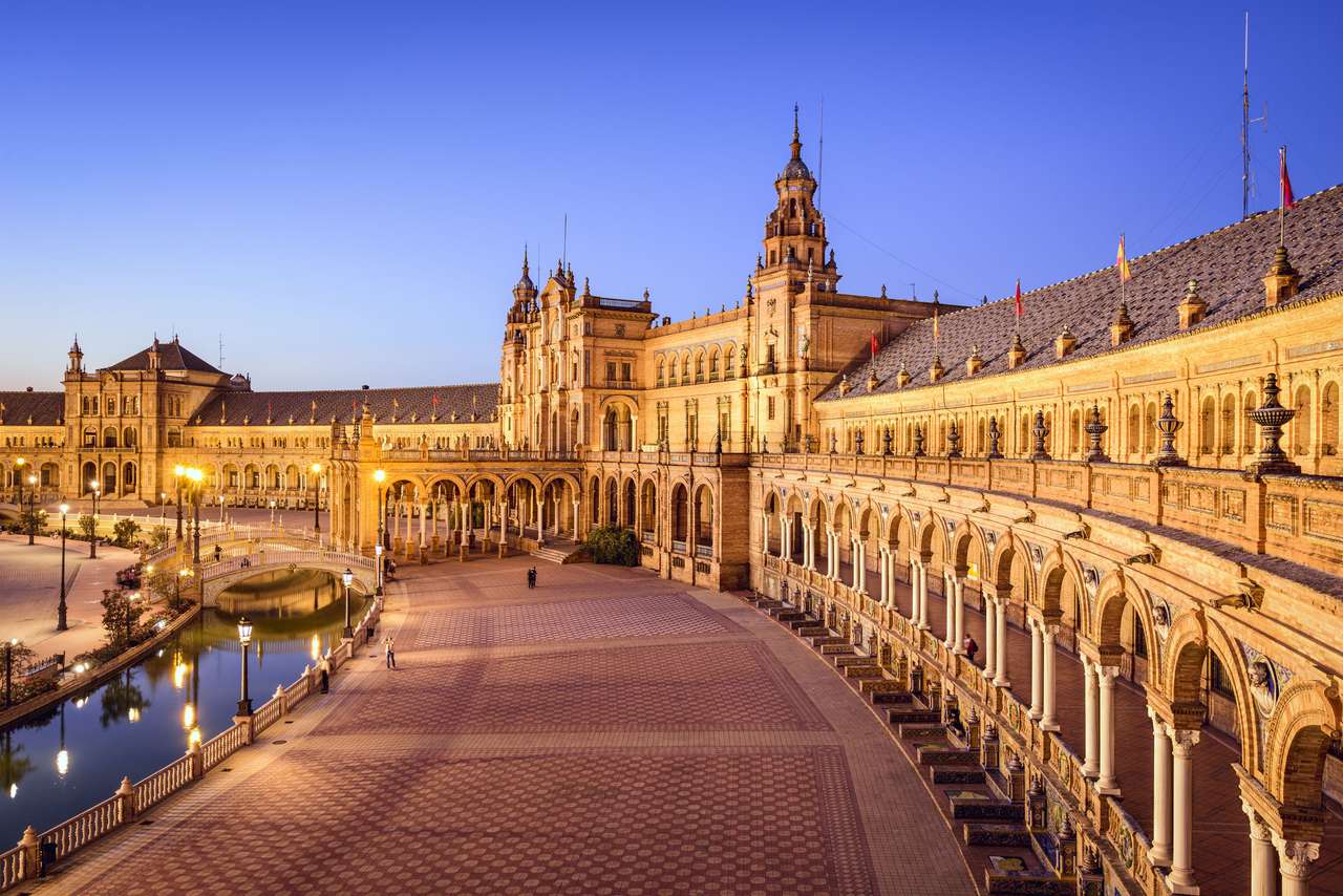 Plaza española en Sevilla rompecabezas en línea