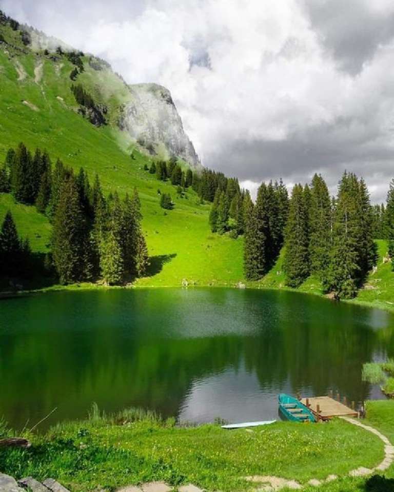Zelený Švýcarsko. skládačky online