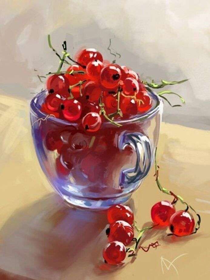 Currant in a glass cup (still life) jigsaw puzzle online