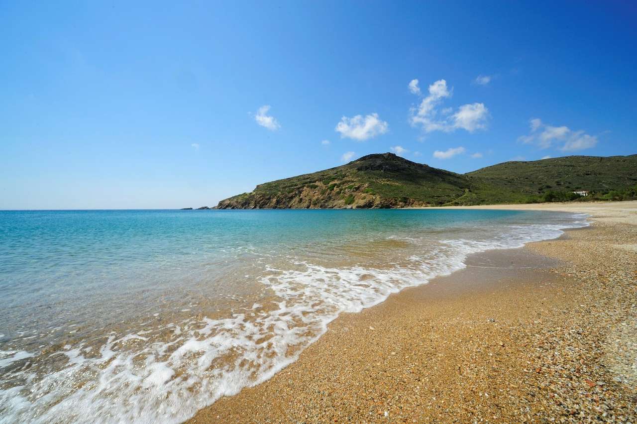 Beach Andros Greek Island online puzzel