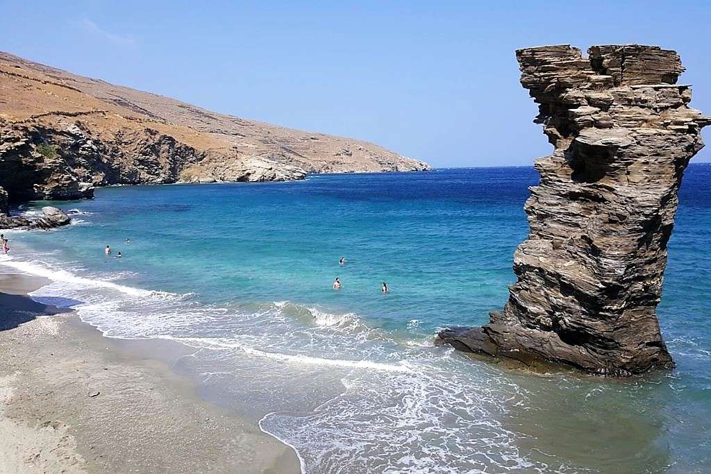 Coast Andros Greek Island legpuzzel online
