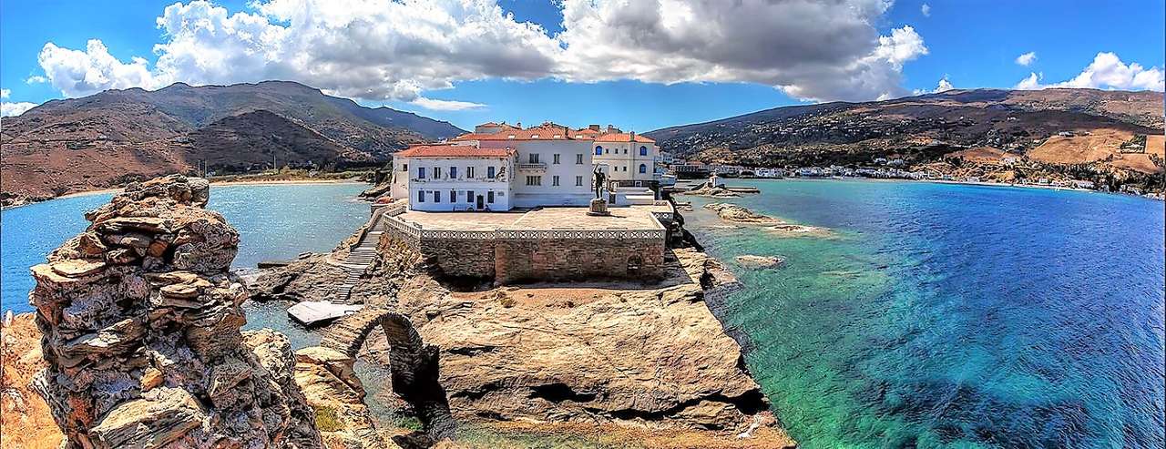Греческий остров Хора Андрос онлайн-пазл