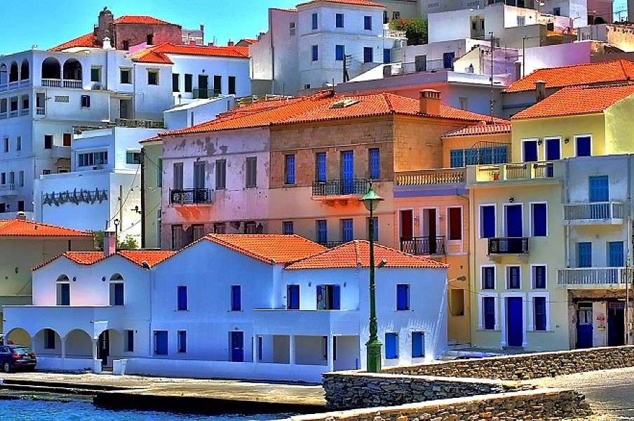Chora Andros řecký ostrov online puzzle