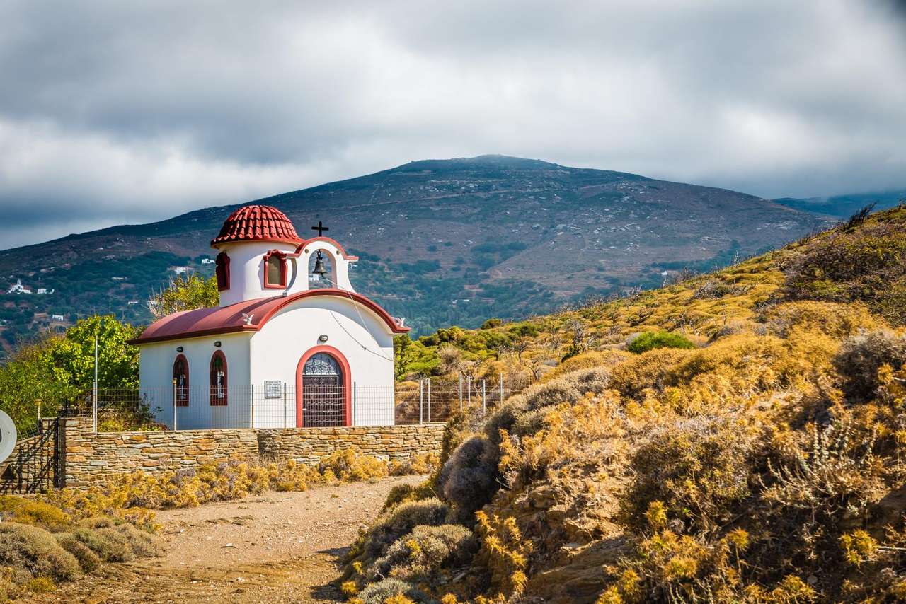 Chapel Andros Greek Island skládačky online