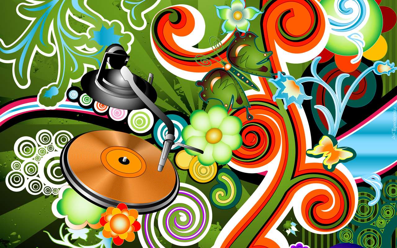 Gramophone in 2D. puzzle online
